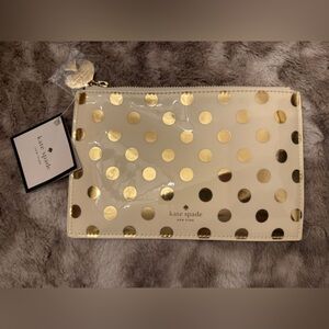 Kate Spade Gold Dots Pencil Pouch & Accessories